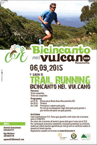 1&deg; TRAIL RUNNING BICINCANTO NEL VULCANO
