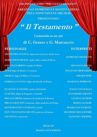 Commedia teatrale Il Testamento