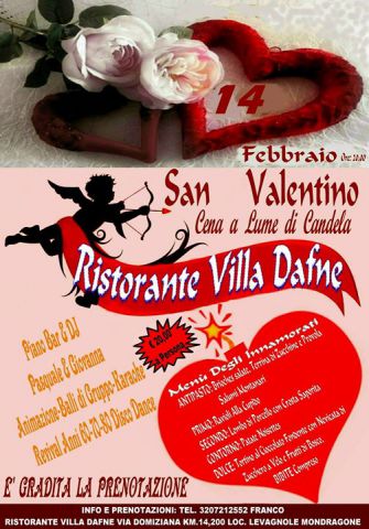San Valentino Cena Spettaco Al Ristorante Villa Dafne Mondragone