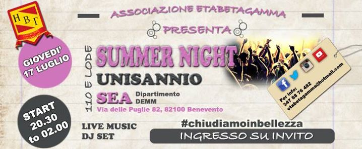 Summer Night Unisannio